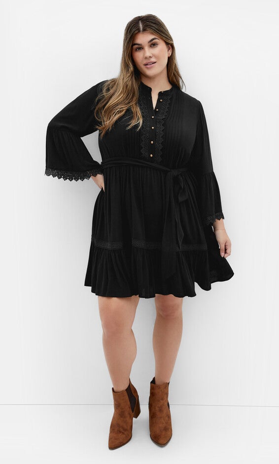 Camille Dress - black, BLACK, hi-res image number null