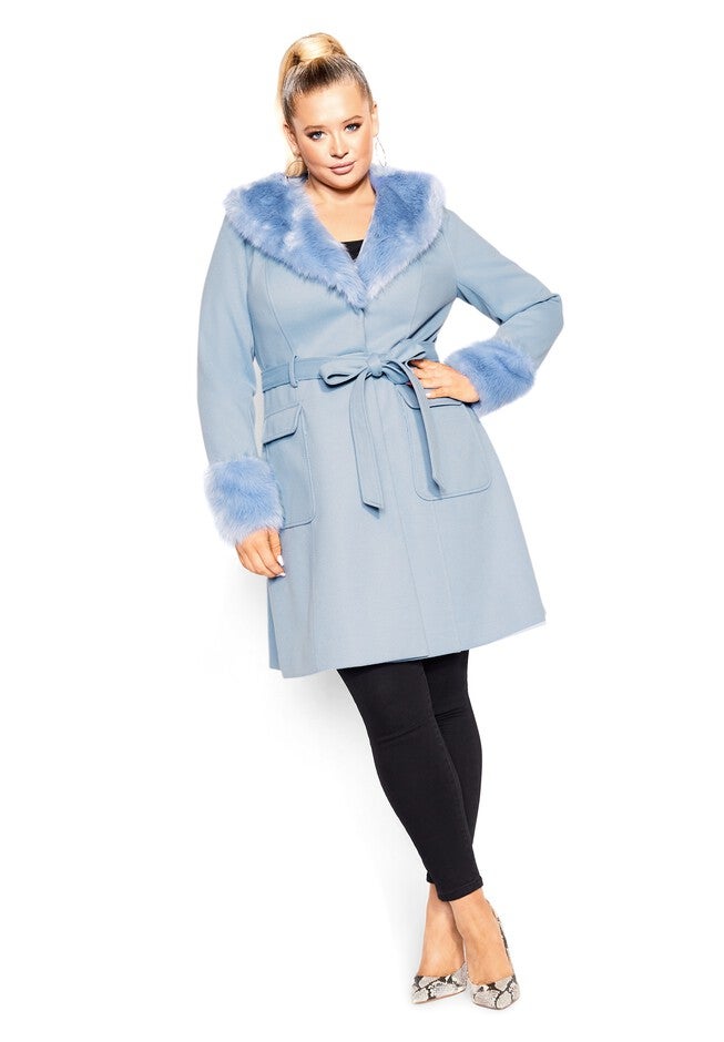 Make Me Blush Coat - powder blue, BLUE, on-hover image number null
