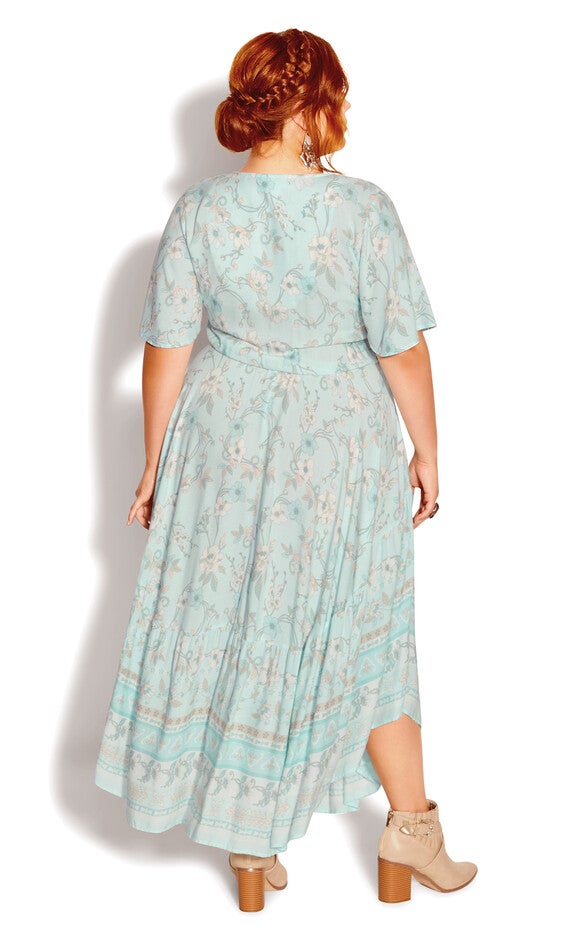 Spirited Floral Maxi Dress - sea foam, GREEN, alternate image number 3