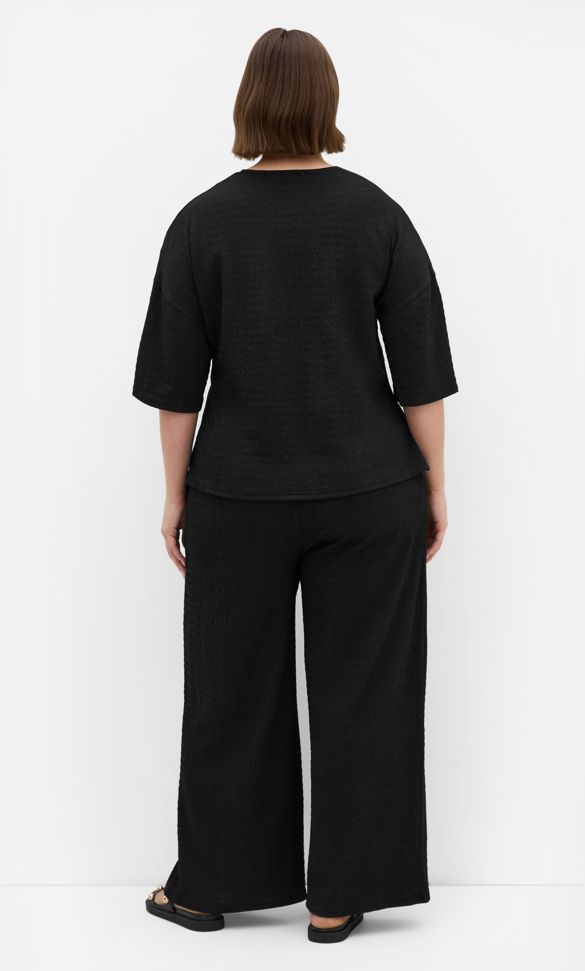 Brianna Side Tie Top, BLACK, alternate image number 2