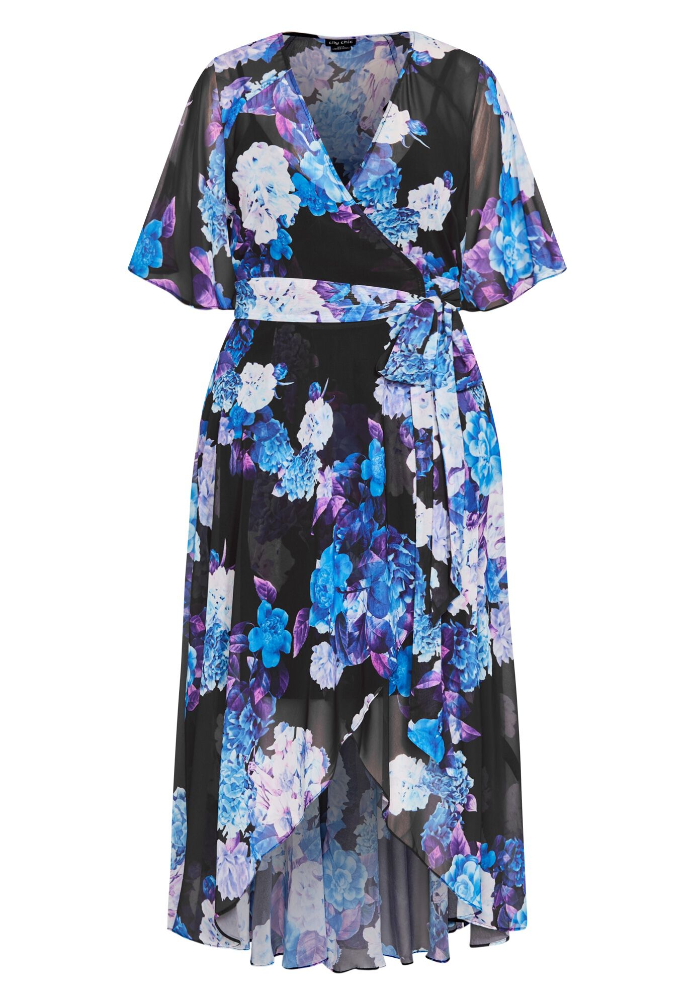 Enthrall Me Print Maxi Dress black Avenue