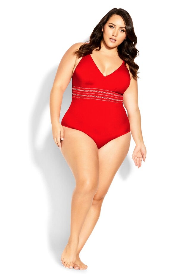 Lucia 1 Piece - grenadine, RED, on-hover image number 1