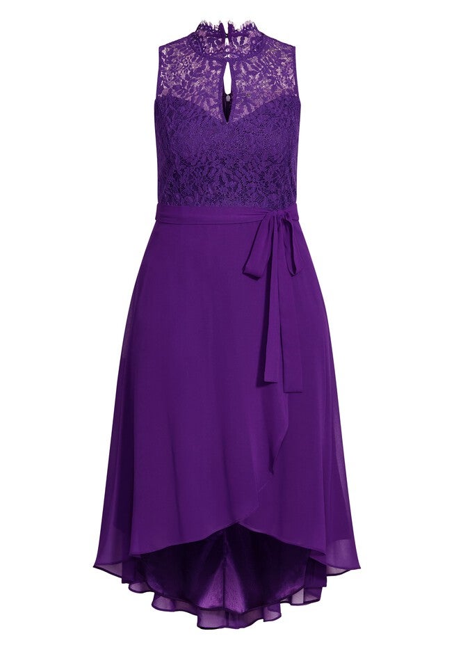 Hi Lo Lover Dress - petunia, PURPLE, alternate image number null