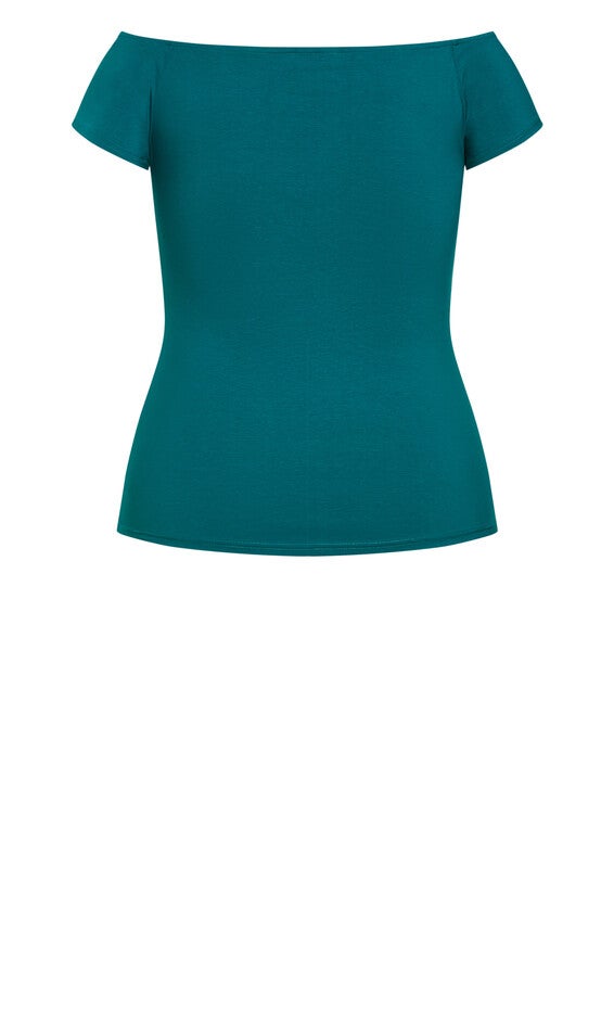 Island Off Shoulder Top - harbour blue, BLUE, alternate image number 5