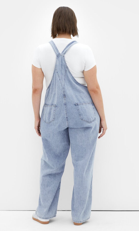 Pinafore Overall - light denim, DENIM, alternate image number null