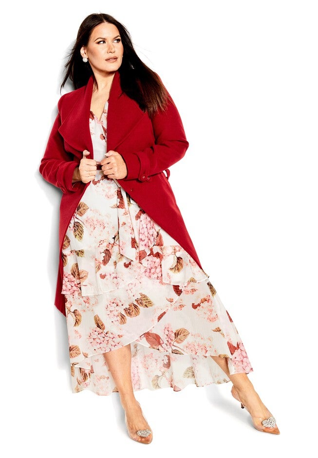 Flirty Tier Print Maxi Dress - ivory, WHITE, alternate image number 5