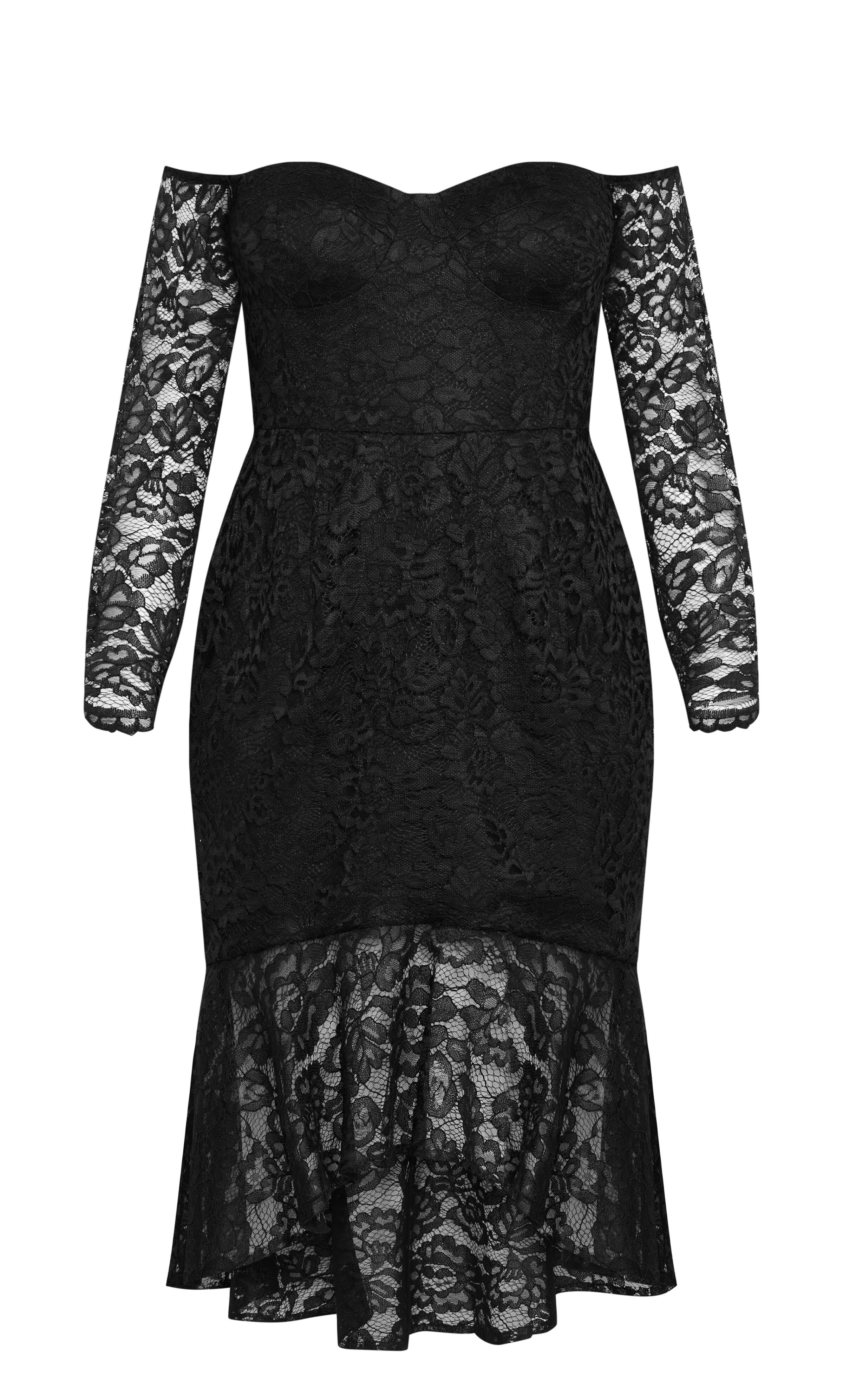 Lace Athena Dress - black, BLACK, alternate image number 4