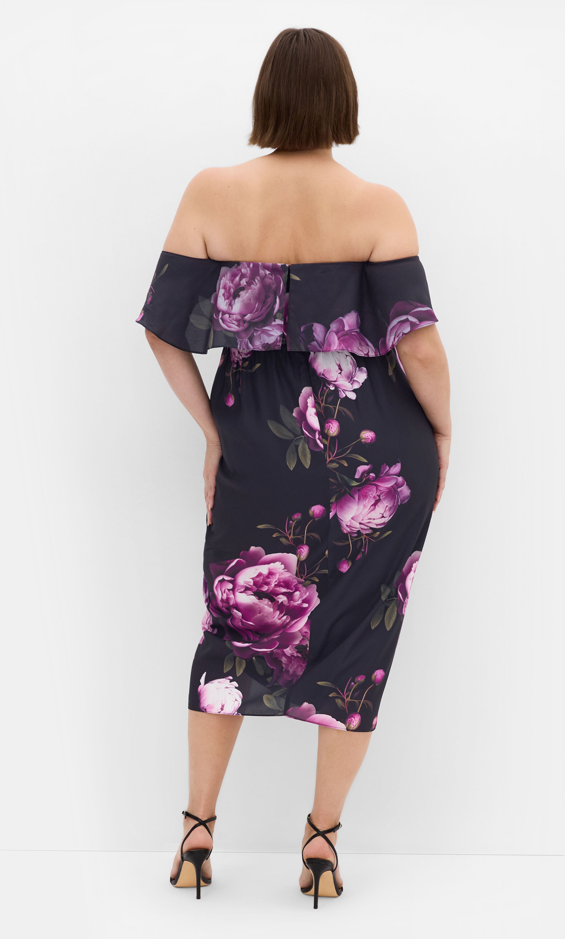 Gina Print Dress - pink rose, BLACK, alternate image number 1