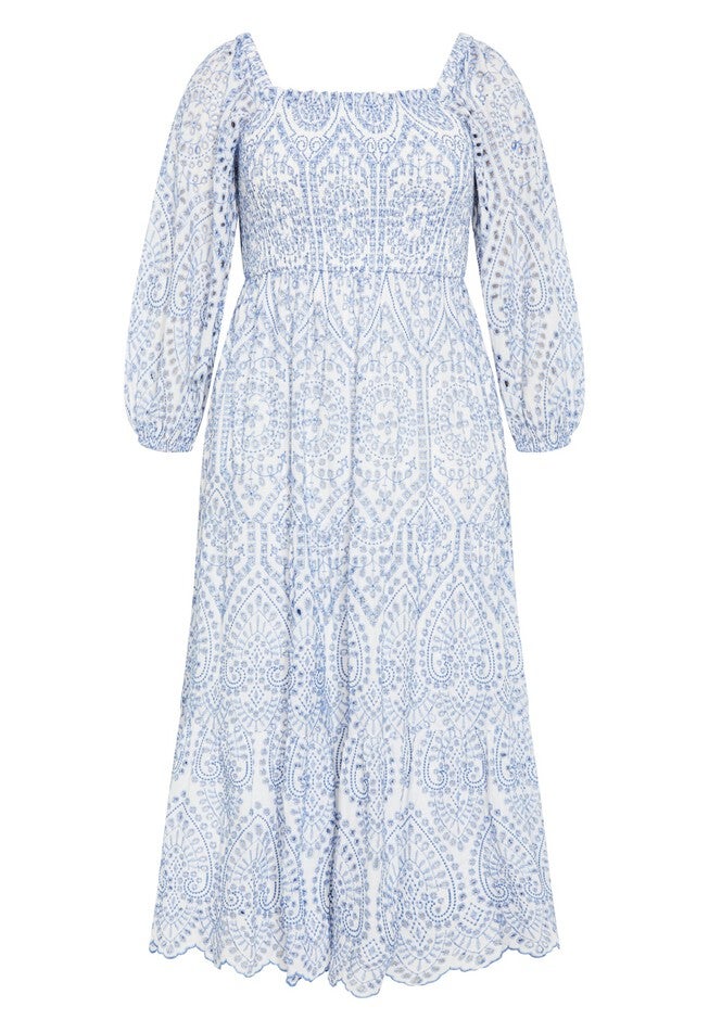 Brodie 2 Tone Maxi Dress - white, WHITE, alternate image number null