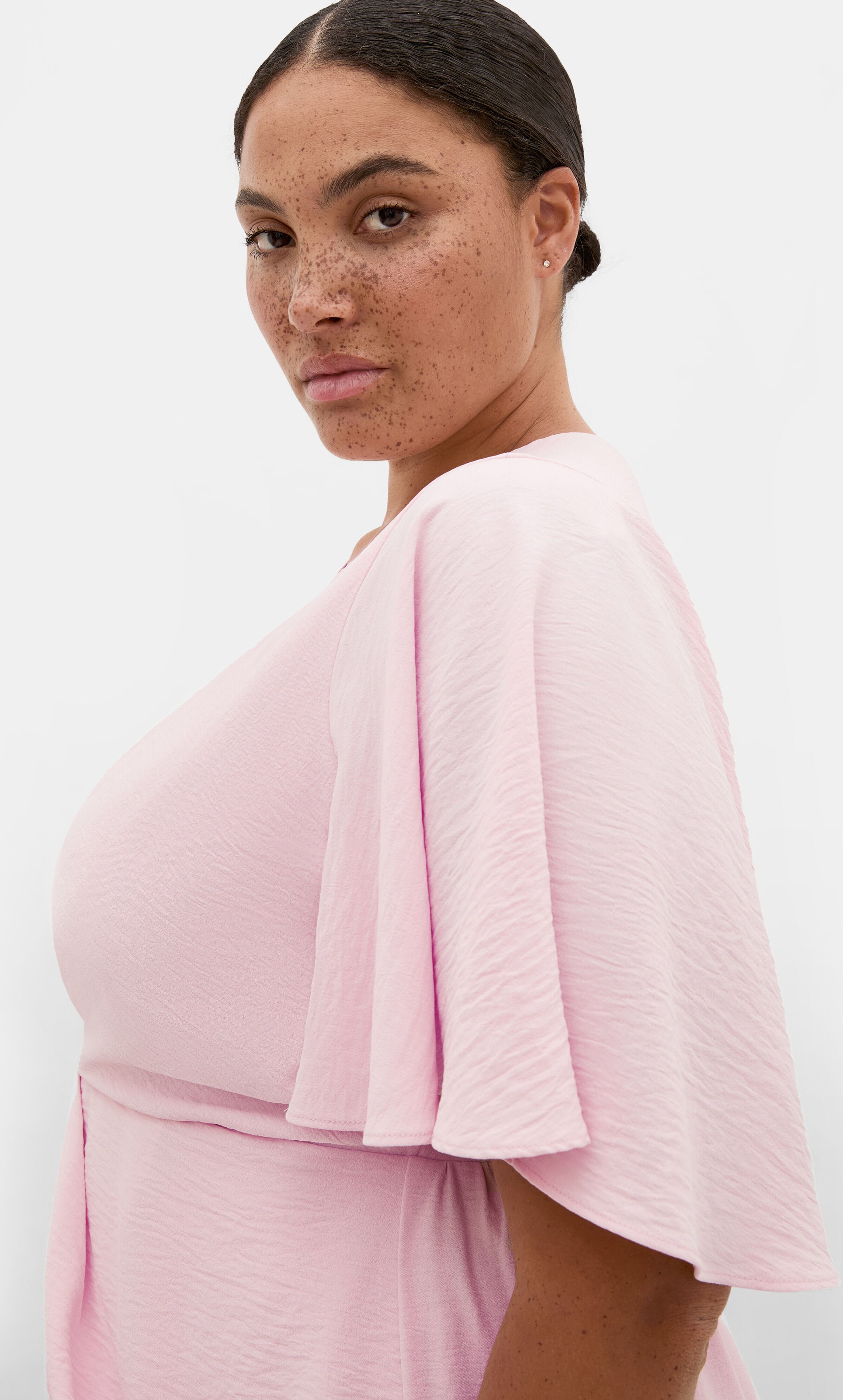 Braelynn Drape Maxi Dress, PINK, alternate image number 3