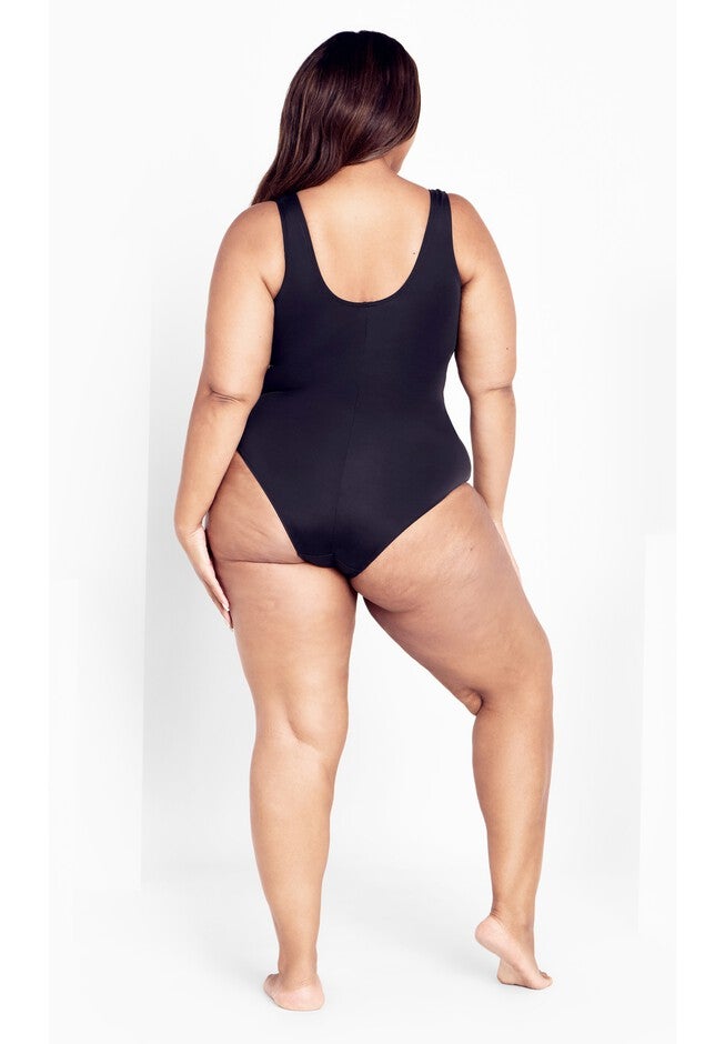 Tropics Spliced 1Piece Swimsuit, BLACK, alternate image number null