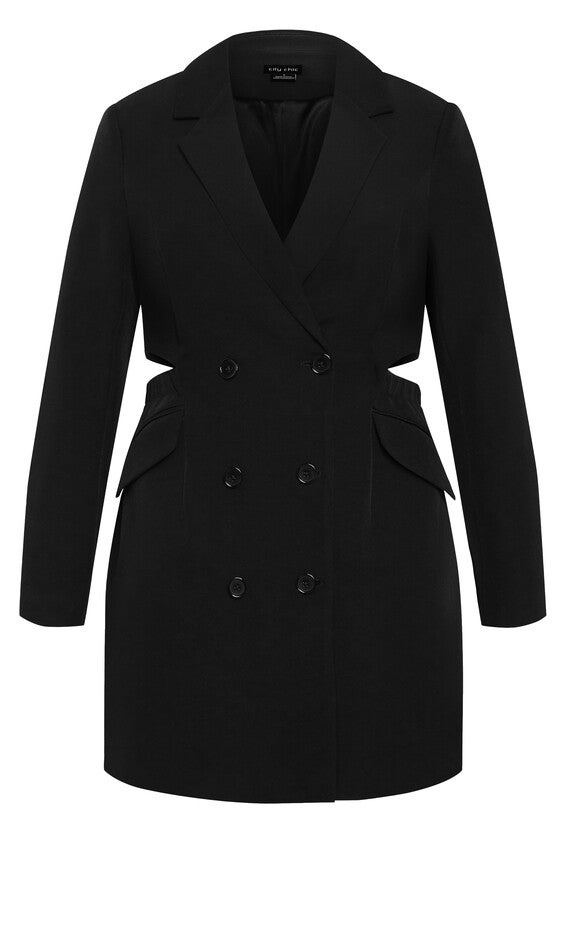 Tuxedo Twyla Dress - black, BLACK, alternate image number 4