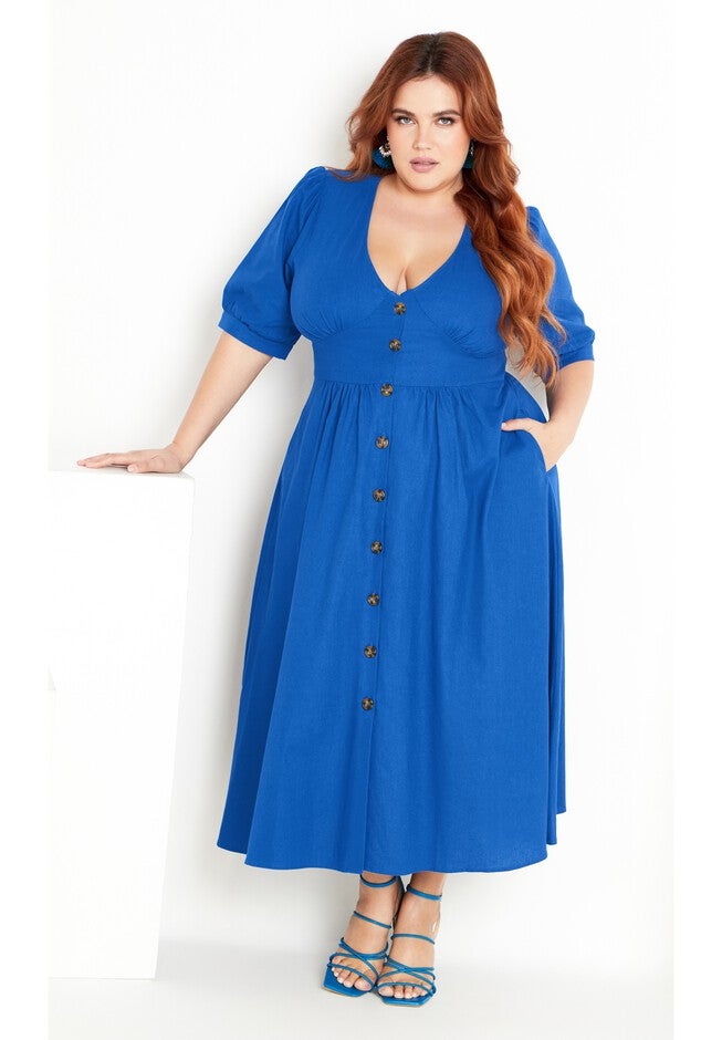 Sunset Stroll Dress - monaco blue, BLUE, hi-res image number 0