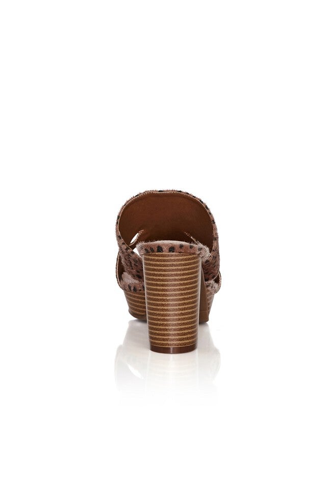 WIDE FIT Remy Animal Mule - tan, BROWN, alternate image number 2