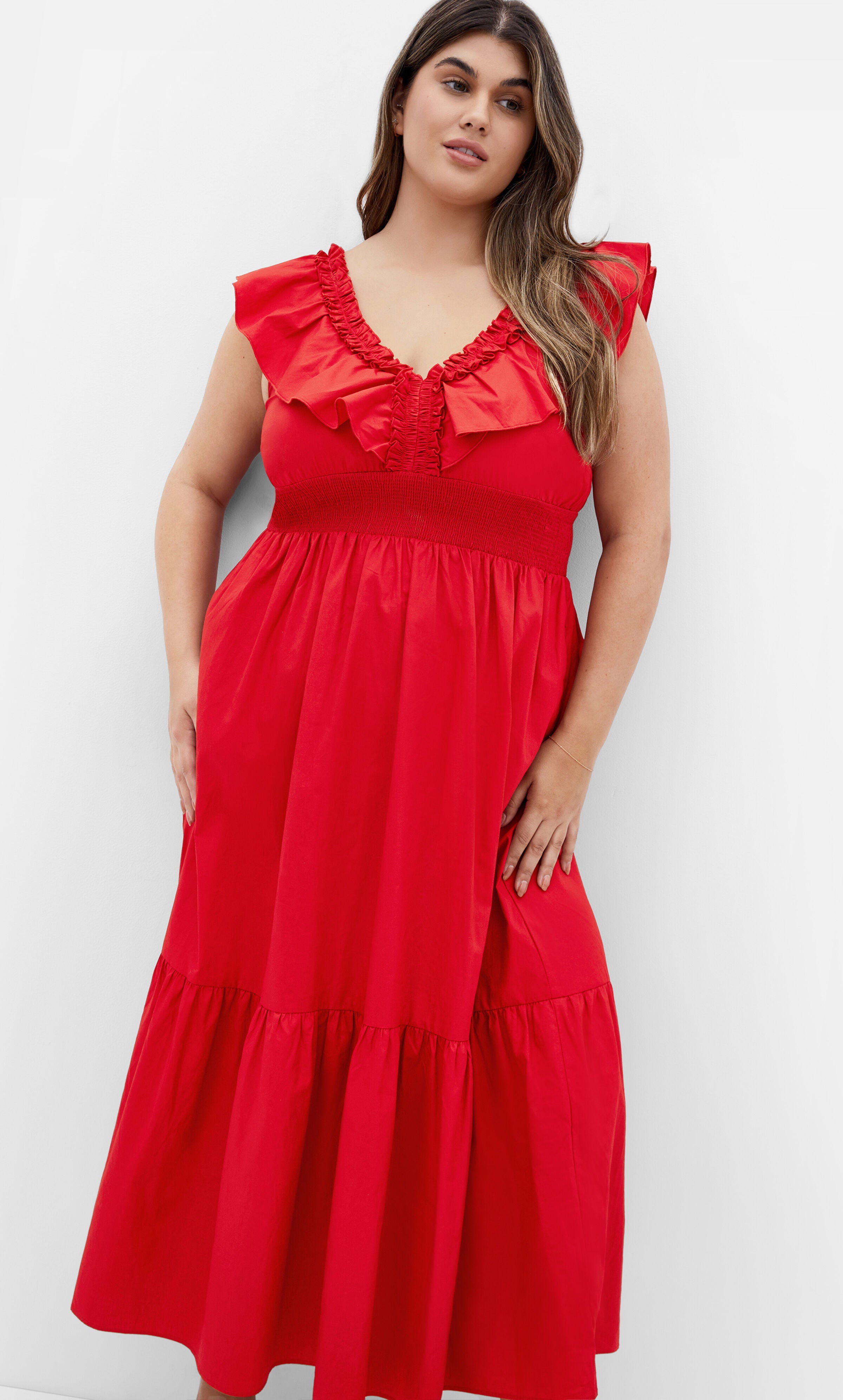Kelly Maxi Dress - red, RED, hi-res image number 0