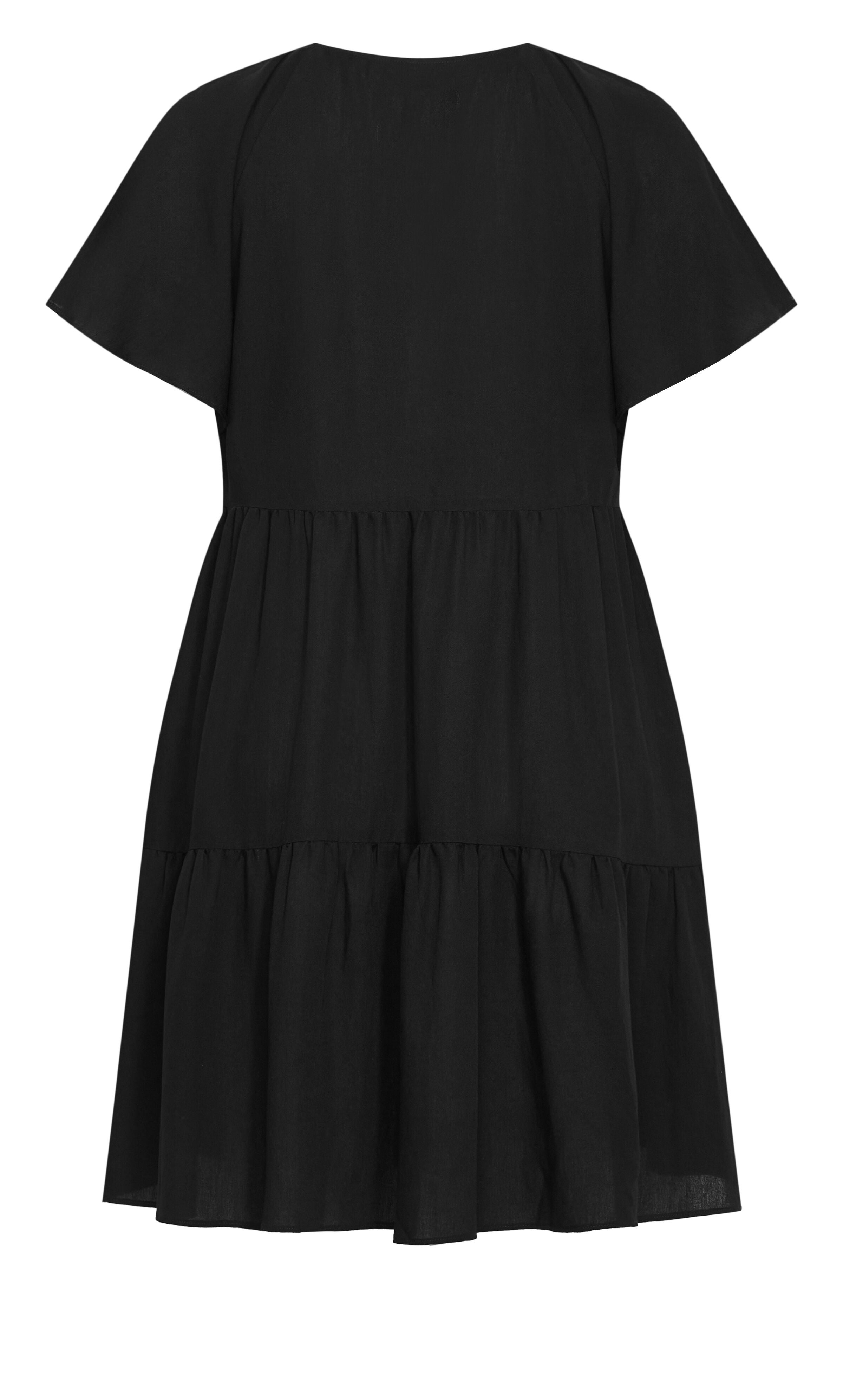 Frill Mini Dress - black, BLACK, alternate image number 5