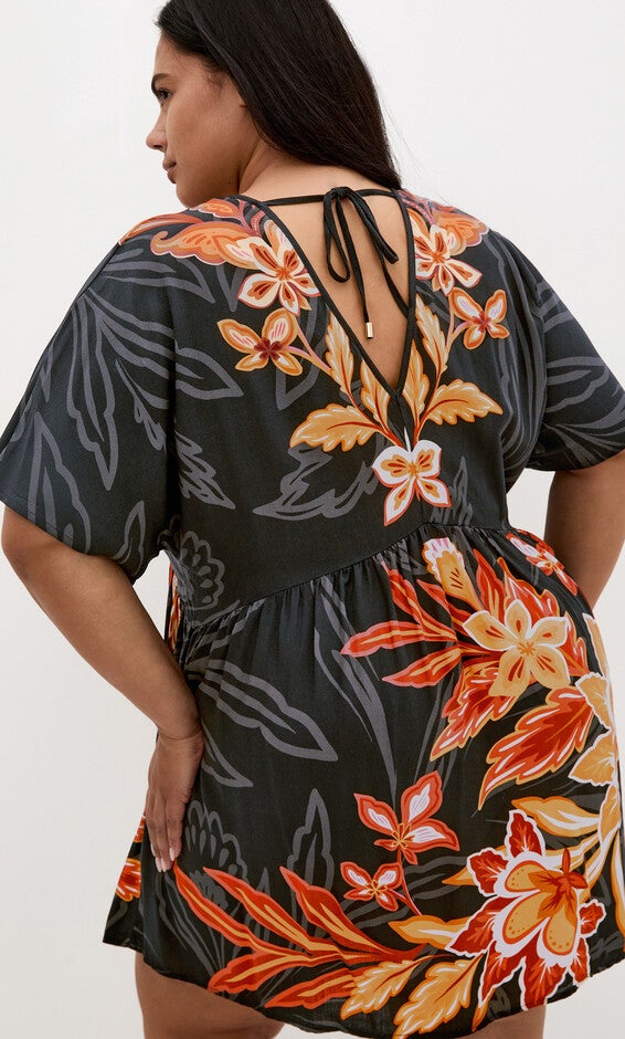 Island Breeze Kaftan - black, ORANGE, alternate image number null
