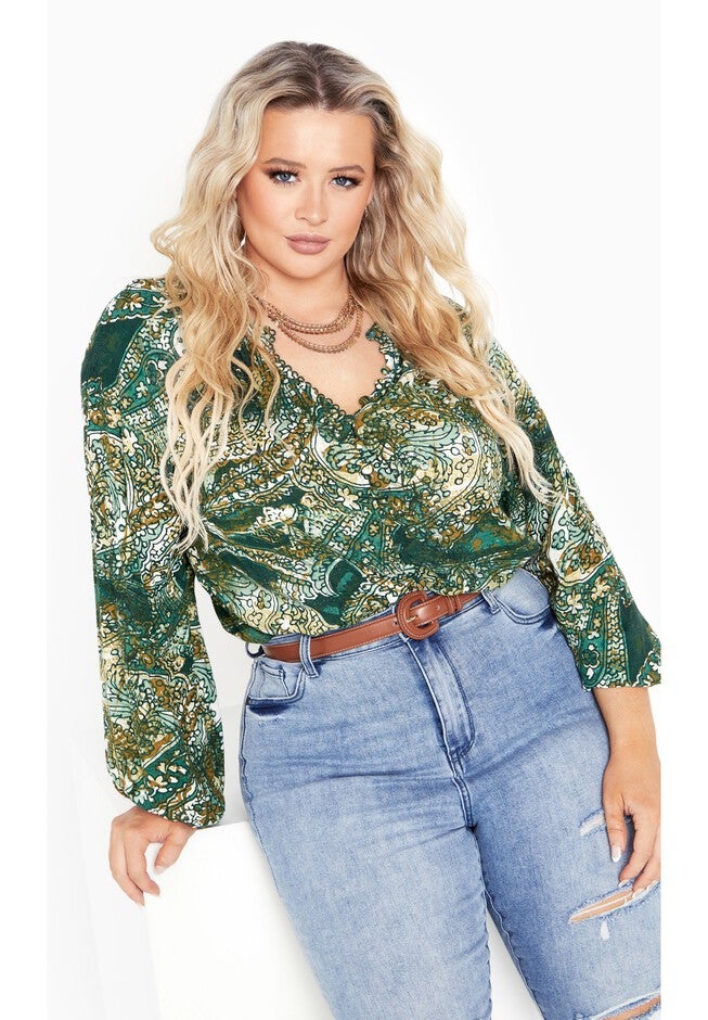 Lady Luxe Shirt, PAISLEY CHARM, hi-res image number null