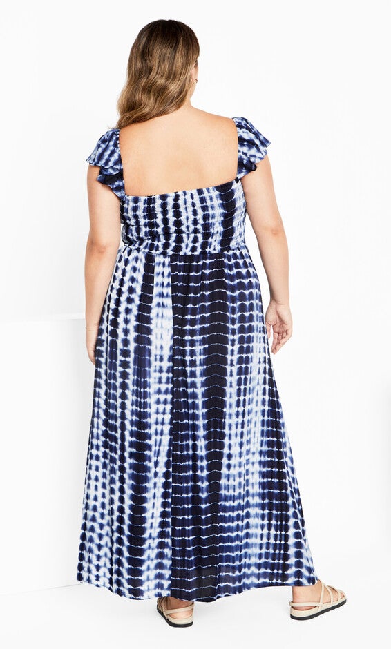 Tiarne Tie Dye Maxi Dress - blue tie dye, BLUE TIE DYE, alternate image number null