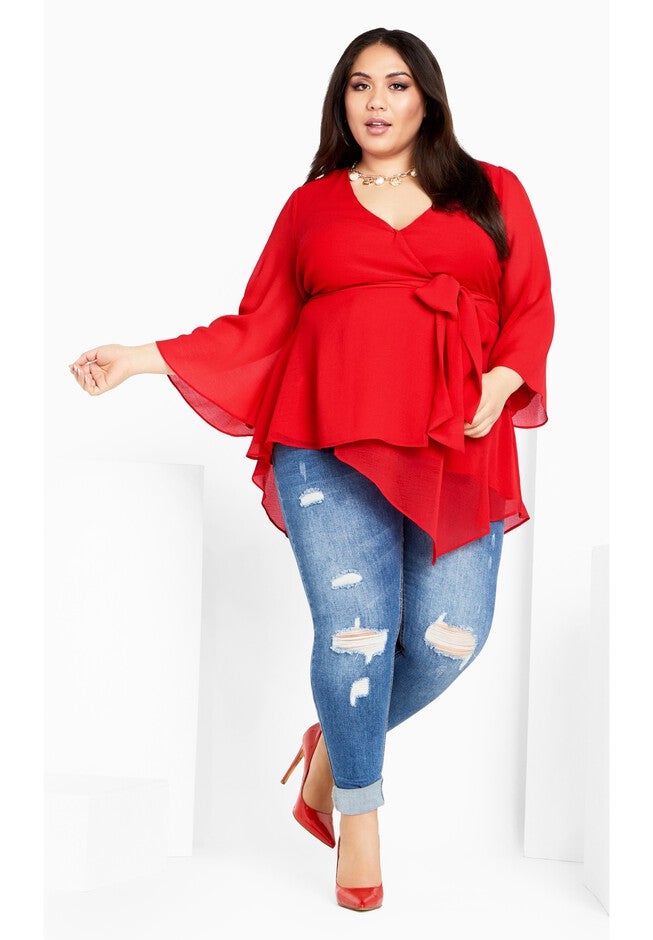 Arya Top - tigerlily, ORANGE, alternate image number null