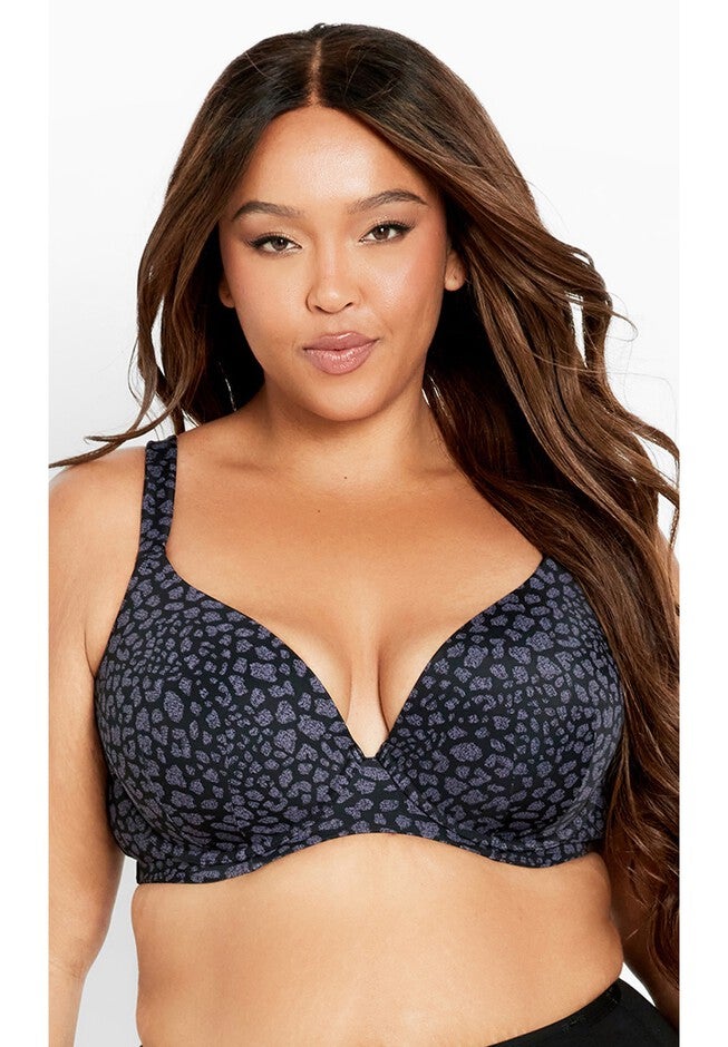 Fashion Plunge Print Bra, BABY ANIMAL, hi-res image number 0