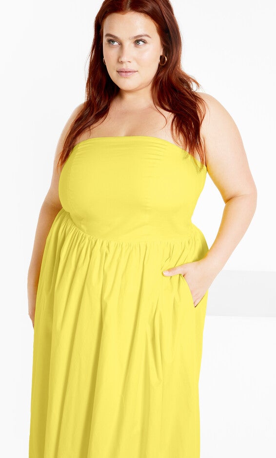 Alina Maxi Dress - yellow, YELLOW, alternate image number null