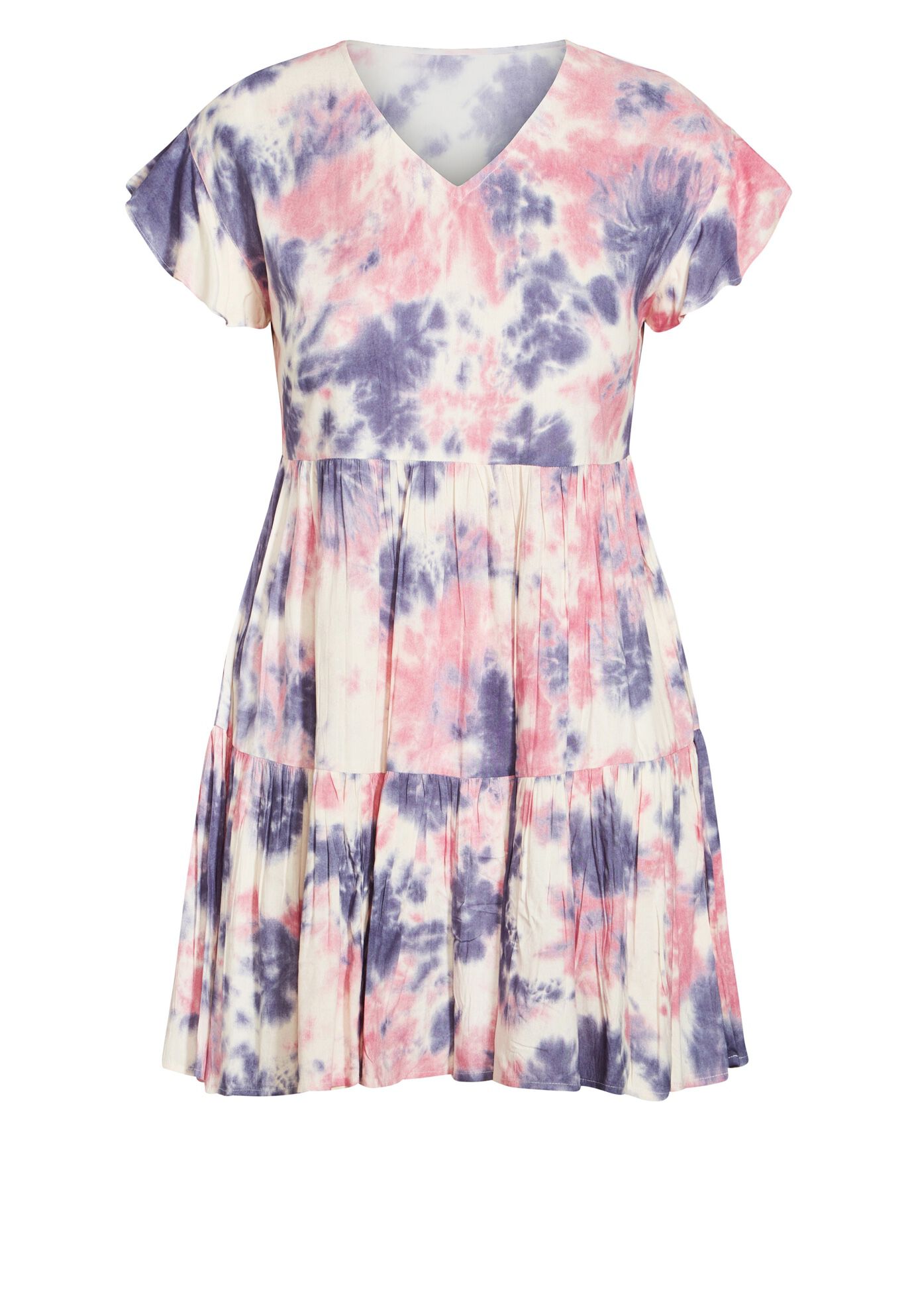 Tier Midi Dress, SERENE TIE DYE, alternate image number 2