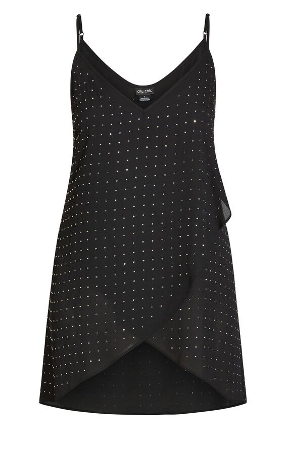 Shine Hi Lo Cami - black, BLACK, alternate image number 4