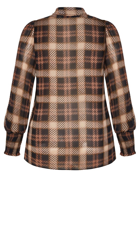 Plaid Level Top - black, BLACK, alternate image number null