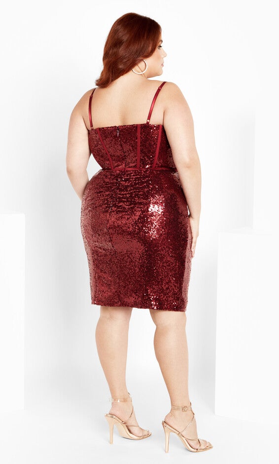 Girly Sequin Dress - ruby, RED, alternate image number null