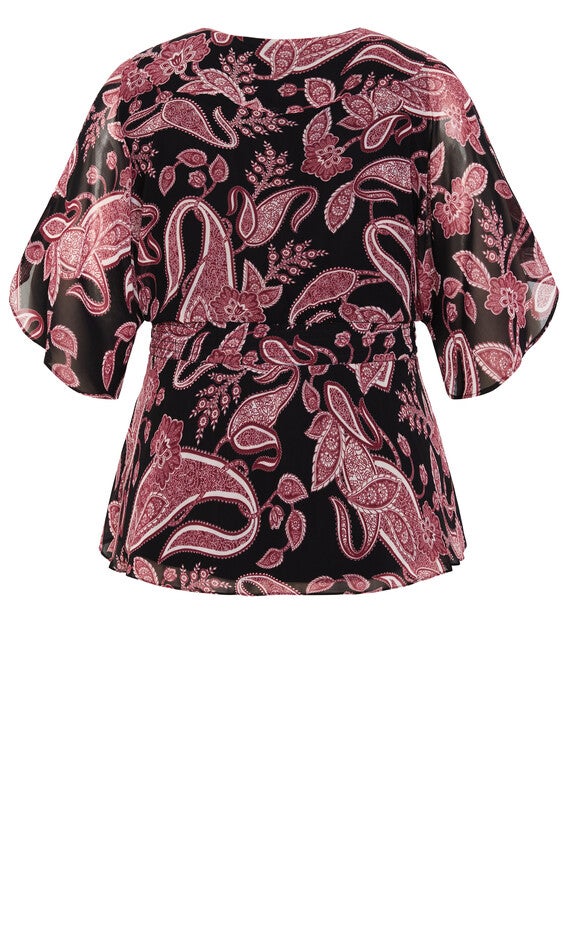 Paisley Level Top - black, BLACK, alternate image number 6