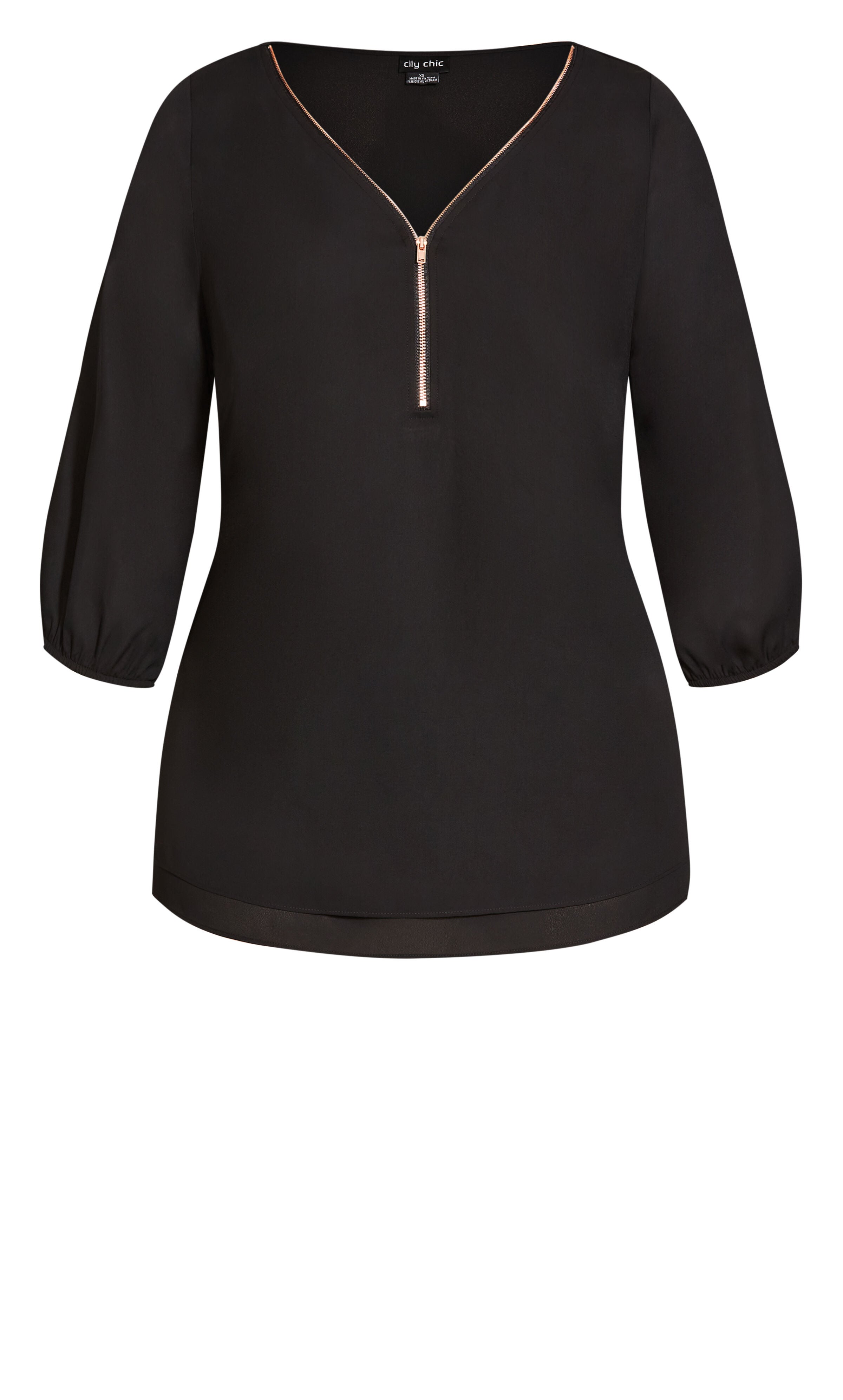 Sexy Fling Elbow Sleeve Top - black, BLACK, alternate image number 4