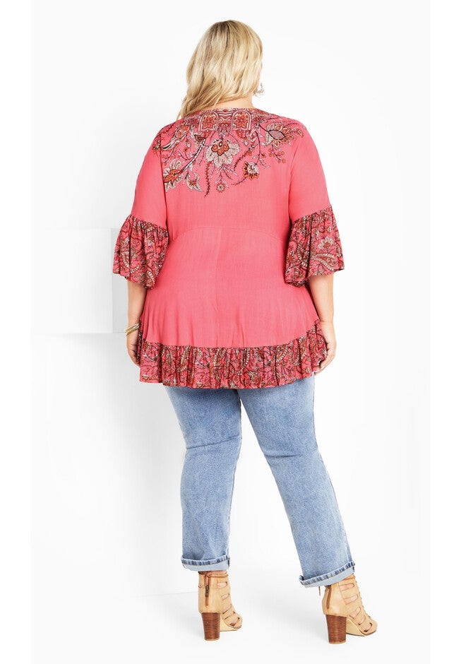 Frankie Frill Tunic, ROSE PAISLEY, on-hover image number 1