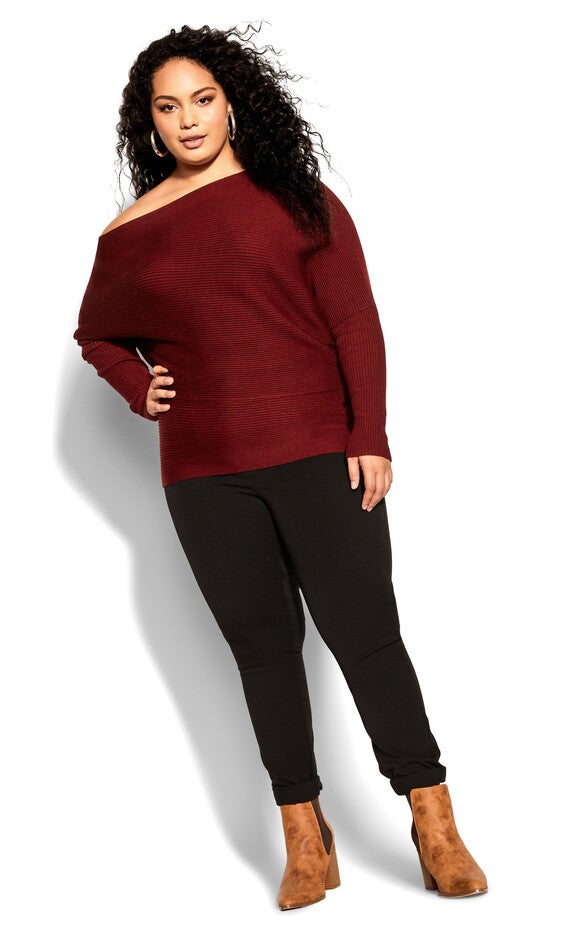 Stella Sweater - port, RED, alternate image number null