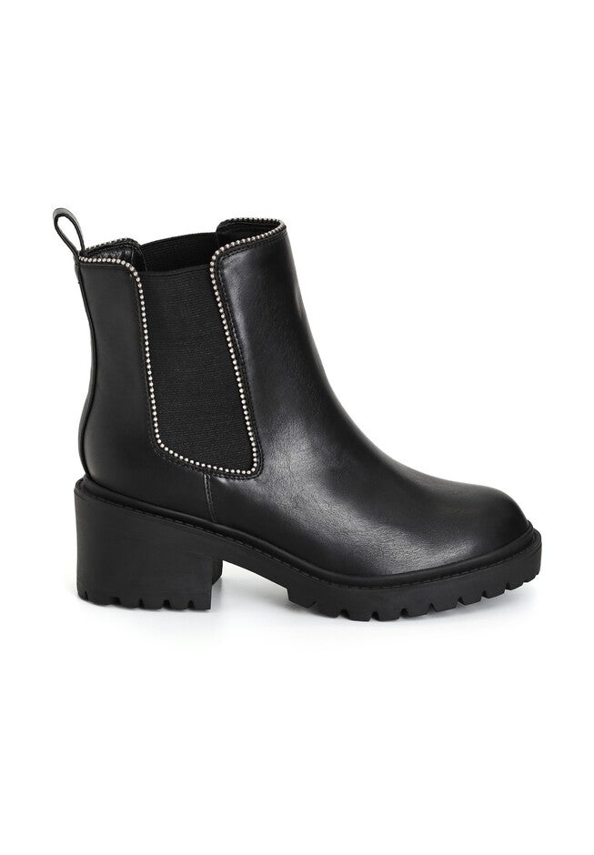 WIDE FIT Spike Ankle Boot - black, BLACK, on-hover image number null