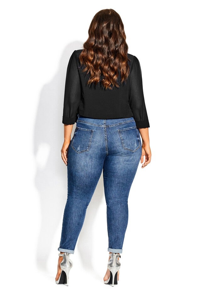 Cropped Blazer Jacket - black, BLACK, alternate image number 2