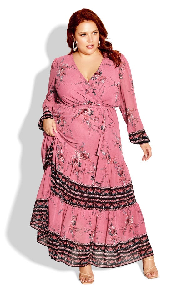 Pippa Maxi Dress - rosey, ROSEY WHIMSICAL BORD, alternate image number 2