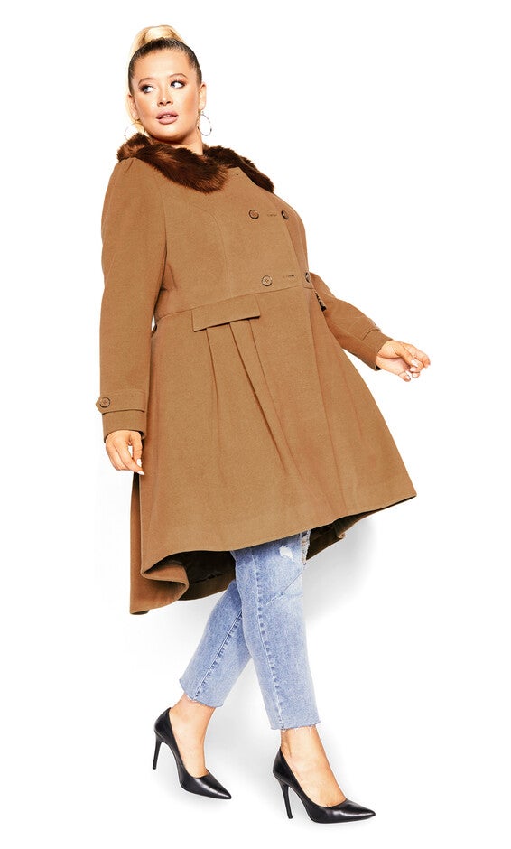 Grandiose Coat - caramel, BROWN, alternate image number 3