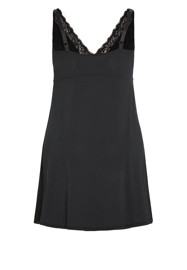Sexy Lace Chemise, BLACK, alternate image number 3