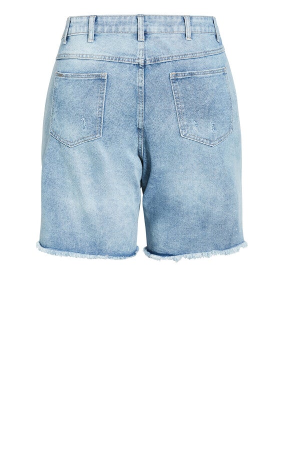 Supa Split Short - light wash, BLUE, alternate image number 4