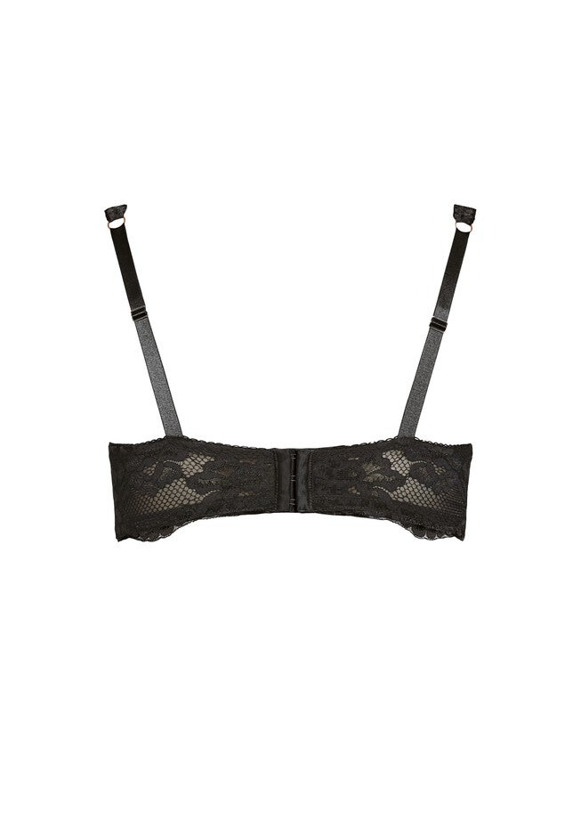 Sylvie Quarter Cup Bra - black, BLACK, alternate image number 4