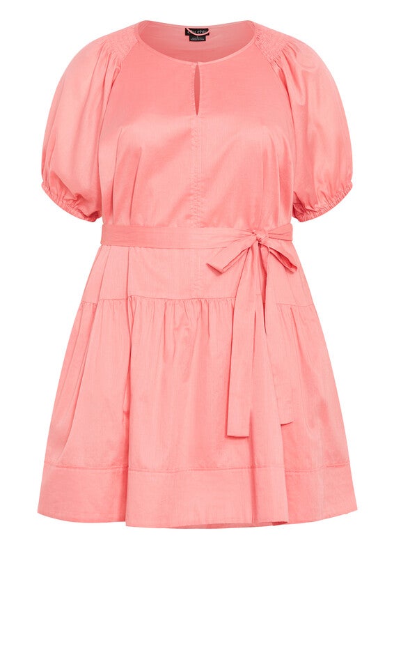 Cassie Plain Dress - rose, PINK, alternate image number null