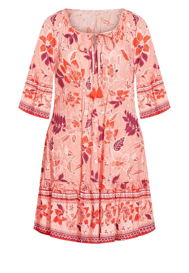 Kara Crush Dress, PINK ROYAL BLOOMS, alternate image number null