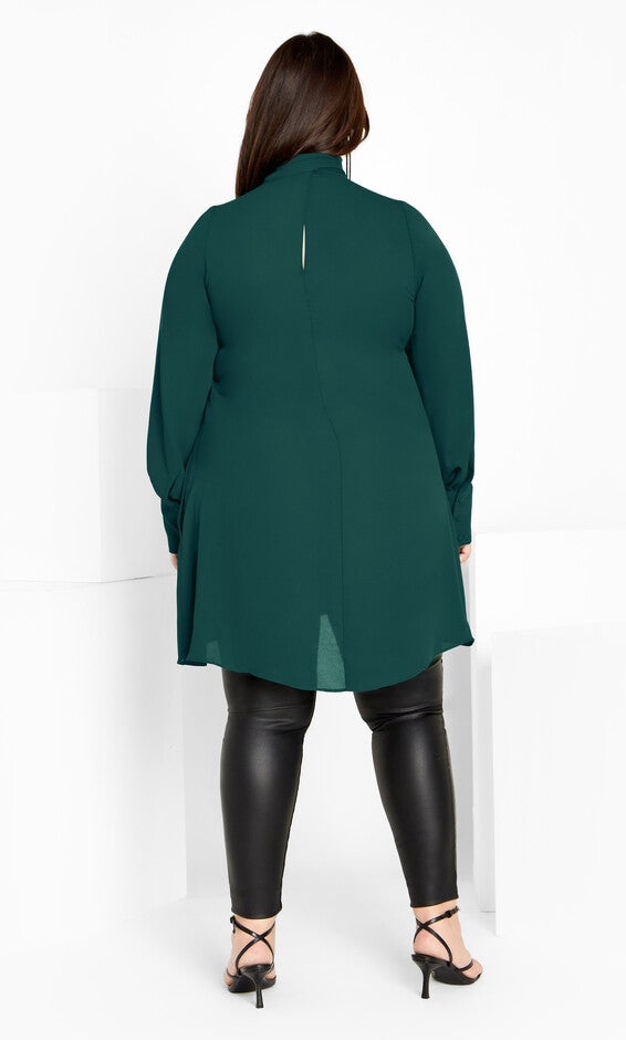 Neck Tie Tunic - alpine, GREEN, alternate image number null