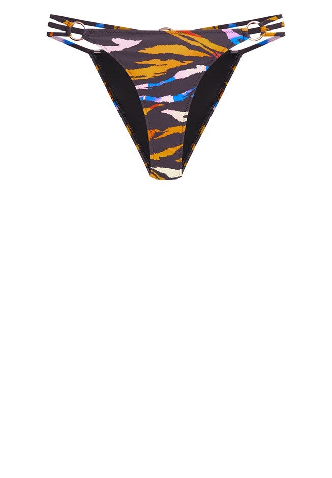 Amara Animal Bikini Bottom - animal print, BLACK, alternate image number null