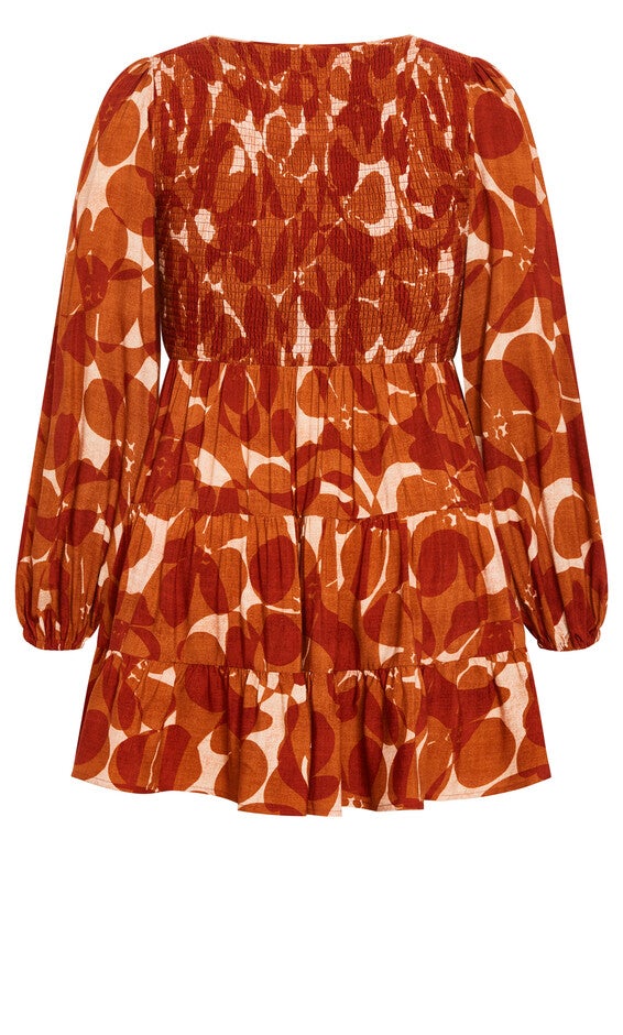 Jemma Mini Print Dress - amber multi, AMBER, alternate image number null