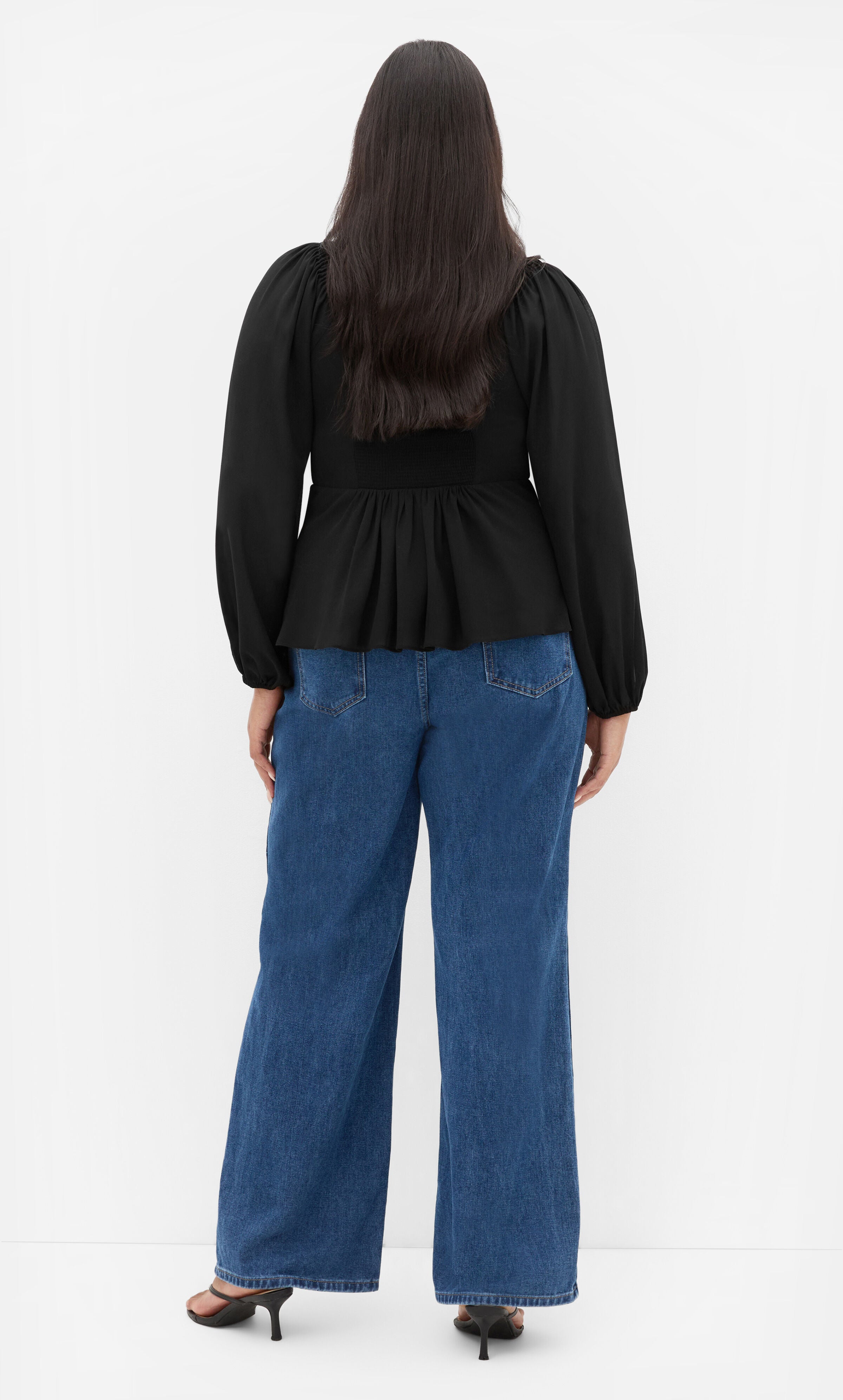 Shayla Frill Top, BLACK, alternate image number 2