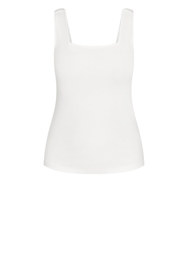 Square Neck Cami - ivory, WHITE, alternate image number null
