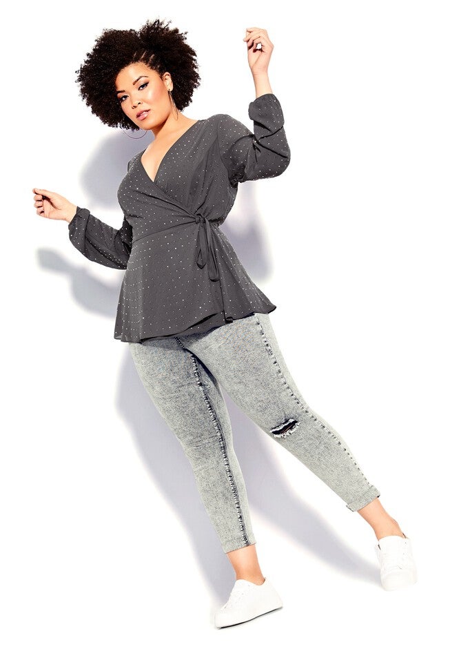 Bling Flirt Top - grey, GREY, alternate image number null