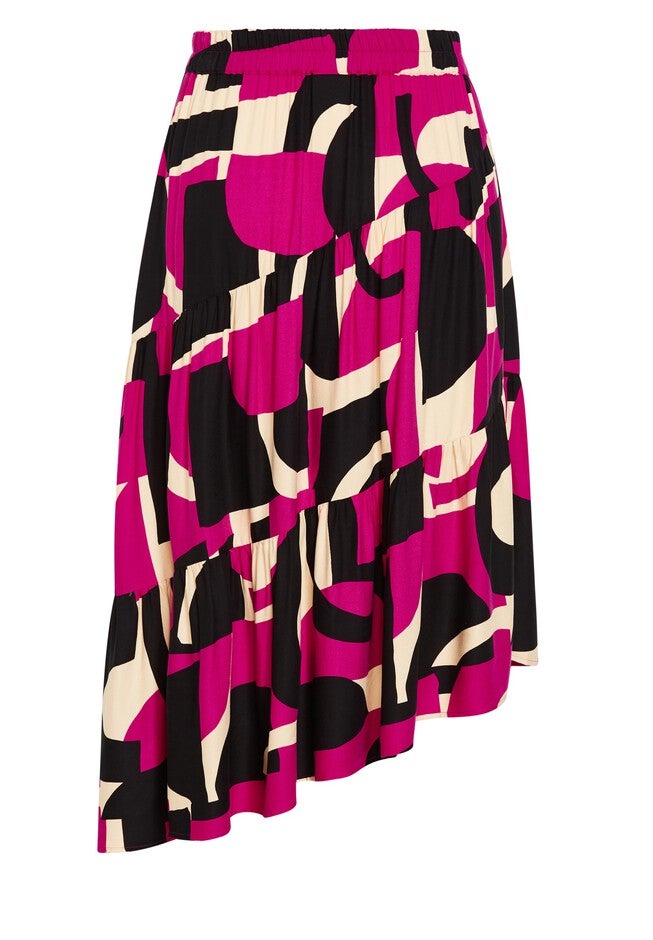 Saskia Print Skirt, MAGENTA PRINT, alternate image number null